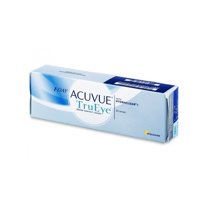 1 Day Acuvue TruEye daily contact lenses box.