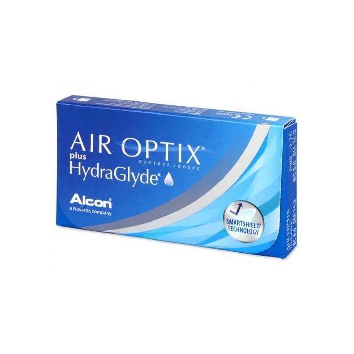 Air Optix Plus HydraGlyde monthly contact lenses box