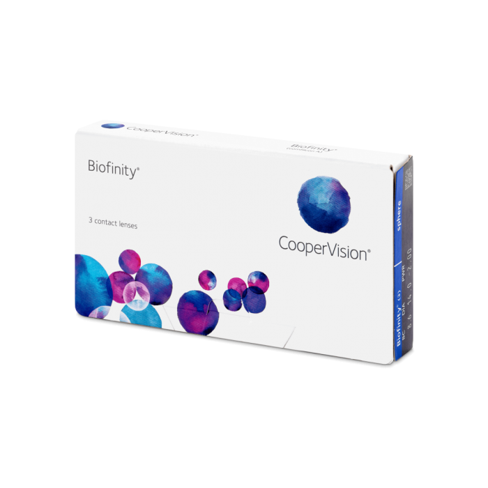 Biofinity monthly contact lenses box