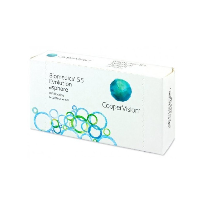 Biomedics 55 Evolution monthly contact lenses box