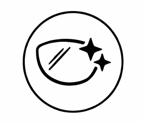 Icon representing anti-reflection coating that reduces glare and improves visual clarity