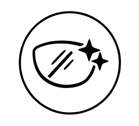 Icon illustrating anti-scratch coating that protects eyeglass lenses from everyday wear